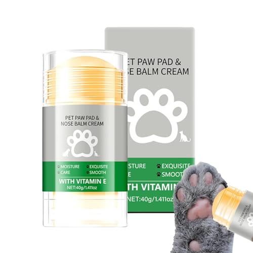 Pfotenpolsterbalsam, Pfotenbalsam - 40g Hundepfoten Creme Balsam Sticks - Trockenrisse Haustierbutter, Welpenschutz Soother, natürliche Salbe, sicher für Reparaturen Feuchtigkeits der Nasen feuchtigke Pfotenpolsterbalsam, Pfotenbalsam - 40g Hundepfoten Creme Balsam Sticks - Trockenrisse Haustierbutter, Welpenschutz Soother, natürliche Salbe, sicher für Reparaturen Feuchtigkeits der Nasen feuchtigke von Generic