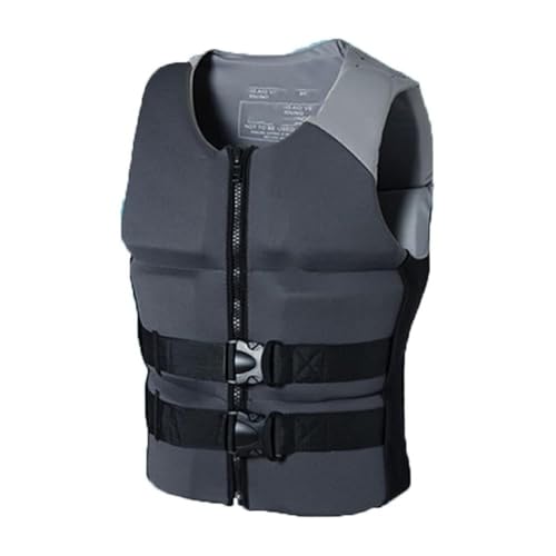 Premium-Rettungsweste for Erwachsene, Unisex, leichte Neopren-Schwimmhilfe, unverzichtbar for den Wassersport, for Surfen, Tauchen, Paddle-Boarding(GRAU,M) von Generic