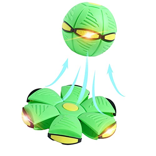 Quietschendes, interaktives Hundeballspielzeug, magisches UFO-Trainingsgerät für Haustiere, zum Spielen, Fliegen, mit 3 LED-Lichtern für Haustiere Quietschendes, interaktives Hundeballspielzeug, magisches UFO-Trainingsgerät für Haustiere, zum Spielen, Fliegen, mit 3 LED-Lichtern für Haustiere von Generic