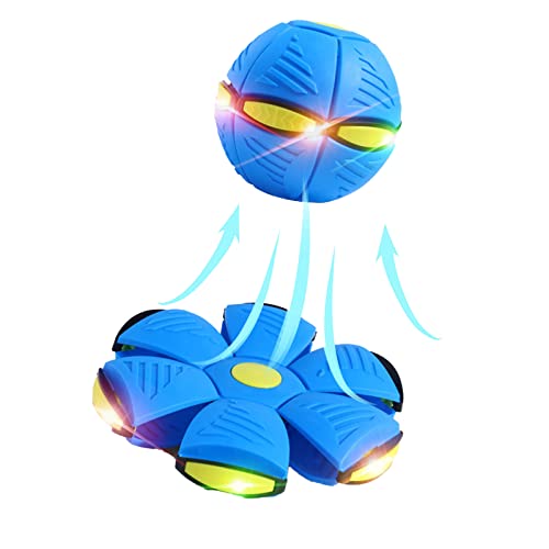 Quietschendes, interaktives Hundeballspielzeug, magisches UFO-Trainingsgerät für Haustiere, zum Spielen, Fliegen, mit 6 LED-Lichtern für Haustiere Quietschendes, interaktives Hundeballspielzeug, magisches UFO-Trainingsgerät für Haustiere, zum Spielen, Fliegen, mit 6 LED-Lichtern für Haustiere von Generic