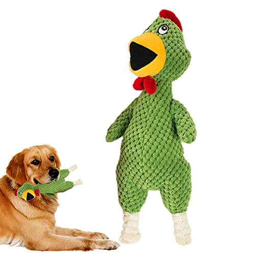 Quietschendes Plüsch-Spielzeug für Haustiere, für Langeweile und Schreien von Huhn, interaktives Quietschspielzeug, lustiges Kauspielzeug für kleine und mittelgroße Hunde von Generic