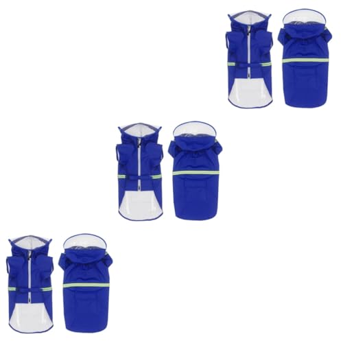 Regenmäntel für Hunde, wasserdicht, für Hunde, 3-teilig, Regenmantel für Hunde und Katzen, Regenmäntel für Haustiere, Poncho, Regenmantel, Umhang, Welpenregenma von Generic