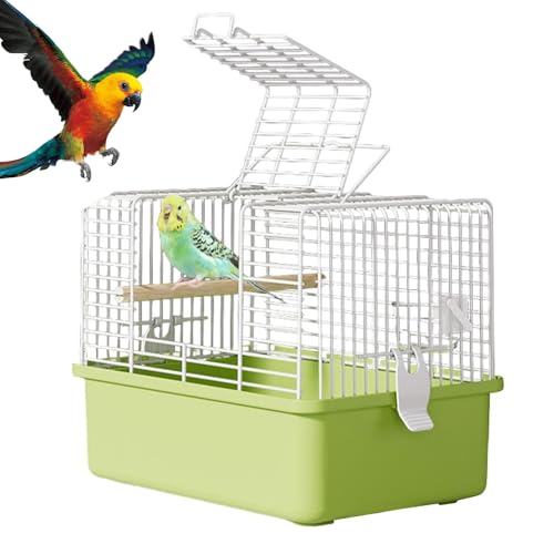 Reisekäfig für Cockatiel Minibird Käfig Vogelträger Käfig Outdoor Vogel Vogel Haus Box wasserdichte Fahrt Kompakt Transportkäfig Außenanbringung F von Generic