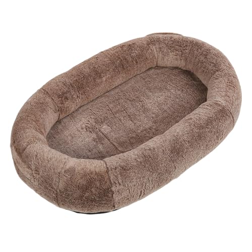 Riesiges Hundebett, Menschliches Hundebett, Abnehmbar, rutschfest, groß, Bequem, Plüsch, Großer Sitzsack, Nickerchen, Bodenbett für Menschen, Haustiere, Farbverlaufskaffee von Generic