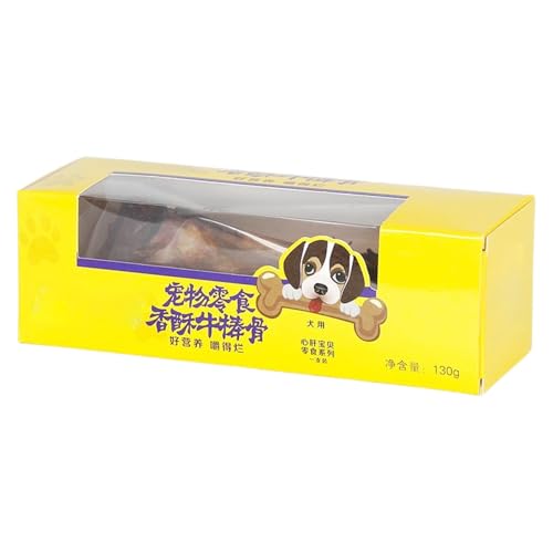 Rinderknochen für Hunde, echte Knochen für Hunde – Rinderhackknochen, Kauknochen für Hunde, natürliche Knochenmarksnacks für Hunde, gesunde Leckereien für Hunde großer Rassen, für Agress Kauer von Generic