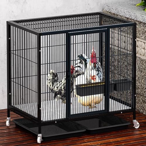 Robuster Hühnerstall Mit Universalrädern Für 1-15 Hühner Mit Eiablage Kleintierkäfig Winterfest Für Hühner Hasen Geflügel，in 4 Größen Verfügbar(70.7 * 50.1 * 56.5cm) von Generic