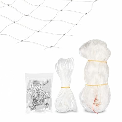 Robustes Katzennetz, Balkonnetz, 6,8 x 3 m, Netznetz mit 3 cm Gitter, Fallschutz für Haustiere – komplettes Installationsset im Lieferumfang enthalten von Generic