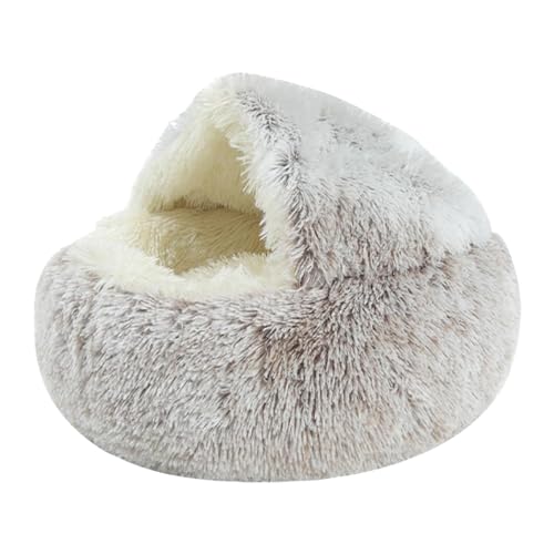 Rundes Hundebett, Universelles beruhigendes Hundebett, Maschinenwaschbares Haustierhöhlenbett, Flauschiges Katzenbett, kleines Haustierbett, abnehmbar, für große Hunde, Kätzchen, Katzen im Winter Rundes Hundebett, Universelles beruhigendes Hundebett, Maschinenwaschbares Haustierhöhlenbett, Flauschiges Katzenbett, kleines Haustierbett, abnehmbar, für große Hunde, Kätzchen, Katzen im Winter von Generic