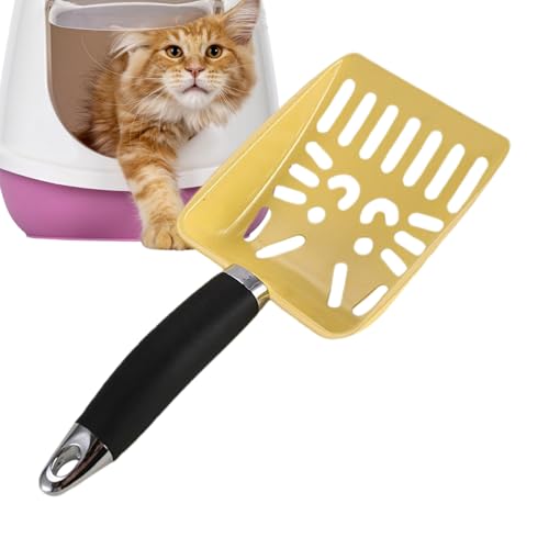 Schaufel für Katzenstreu - Edelstahl Kätzchen Kotschaufel | Rutschfester Griff leichtgewichtiger ergonomischer Edelstahl-Katzenstreu für innen, draußen, WC und Multi-Cap-Training von Generic