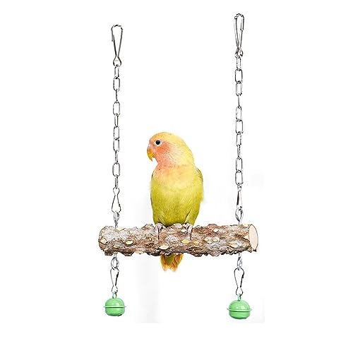 Schaukelspielzeug für Sittiche Haustier Vogel Papagei Schaukel mit Metallkette Holz Sittich Schaukel hängen praktische Hängematte Vogelkäfig Zubehör for Sittiche Schaukelspielzeug für Sittiche Haustier Vogel Papagei Schaukel mit Metallkette Holz Sittich Schaukel hängen praktische Hängematte Vogelkäfig Zubehör for Sittiche von Generic
