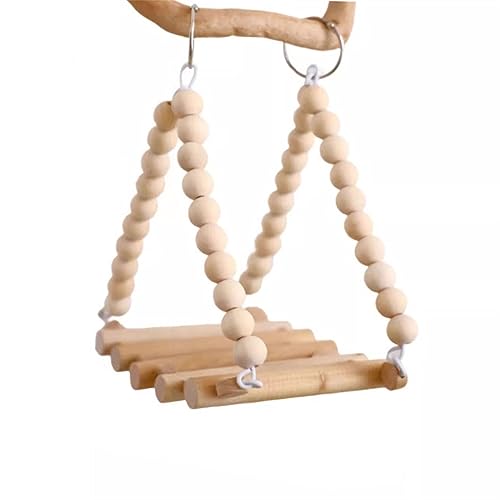 Schaukelspielzeug für Sittiche Holz Papagei Hängen Schaukel Spielzeug Vogel Barsch Stehen Bar Perlen Haustier Käfig Dekor Vögel Spielen Spielzeug Plattform for Papagei Schaukelspielzeug für Sittiche Holz Papagei Hängen Schaukel Spielzeug Vogel Barsch Stehen Bar Perlen Haustier Käfig Dekor Vögel Spielen Spielzeug Plattform for Papagei von Generic