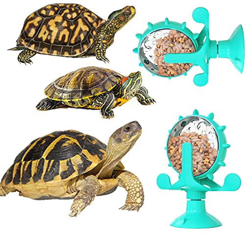 Schildkröten-Leckerli-Ball Spielzeug, 360° drehbare Schildkröte Haustierspielzeug mit Saugnapf, Schildkrötenfutterschale, Obst Gemüse Feeder Halter, Schildkrötenanreicherung Spielzeug, von Generic