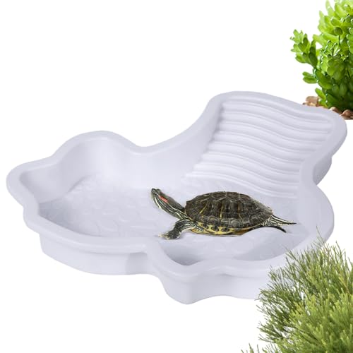 Schildkrötenbecken | Wasserschale Für Wasserschildkröten Mit Einstiegsrampe | Badebecken mit Rampe, Aquarium Dekoration Haustierzubehör, Futternapf für Amphibien, Echsen und Schlangen Schildkrötenbecken | Wasserschale Für Wasserschildkröten Mit Einstiegsrampe | Badebecken mit Rampe, Aquarium Dekoration Haustierzubehör, Futternapf für Amphibien, Echsen und Schlangen von Generic