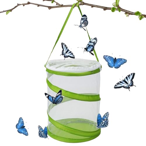 Schmetterlingskäfig – Pop-up-Terrarium mit Gehege aus transparentem Netzgewebe – Lebensraum für Raupen ermöglicht einfaches Durchsehen, Schmetterlingsgehege für den Innenbereich, 16 x 20 cm hoch Schmetterlingskäfig – Pop-up-Terrarium mit Gehege aus transparentem Netzgewebe – Lebensraum für Raupen ermöglicht einfaches Durchsehen, Schmetterlingsgehege für den Innenbereich, 16 x 20 cm hoch von Generic