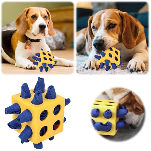 Schnüffelball für Hunde - Intelligenzspielzeug Interaktives,Waschbar Futtermatte Geruchstraining,Snuffle Ball Toy für Kleine, Mittelgroße, Große Hunde (A) von Generic