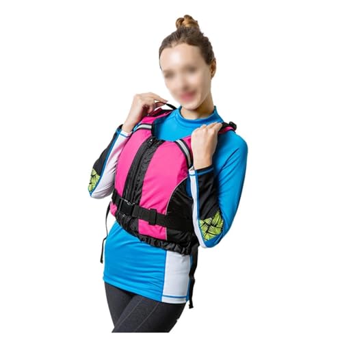 Schwimmweste for Erwachsene for Kajakfahren und Bootfahren, leichte Schwimmhilfe mit Schnellverschlüssen, tragbares Schwimmgerät for Wassersport(Pink,XXL) von Generic