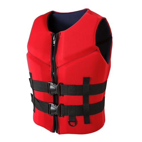 Schwimmweste for Erwachsene mit high Auftrieb, Neopren-Schwimmweste, for Kajakfahren, Paddle-Boarding, Bootfahren und Wassersport(Red,3X-Large) von Generic