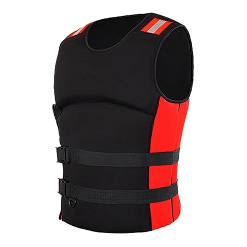 Schwimmweste for Erwachsene und Jugendliche, verstellbare Schwimmweste mit Schaumstoffauftrieb, sicherer Gurt for Kajakfahren, Bootfahren, Surfen, Paddleboarding(Schwarz,S) von Generic