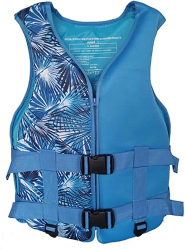 Schwimmweste für Erwachsene, Schwimmweste mit hohem Auftrieb, Surfjacke, tragbare Schwimmweste, Sicherheitsweste (Blau 1, XL) von Generic