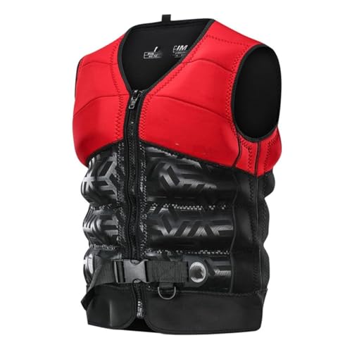 Schwimmweste mit high Auftrieb, Neopren-Schwimmjacke for mehr Sicherheit, sichere PFD mit EPE-Schaum, for Kajakfahren, Angeln, Schwimmen, Bootfahren(Red,S) von Generic