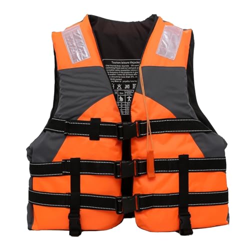 Schwimmweste mit high Auftrieb, verstellbare PFD-Sicherheitsausrüstung, Rettungsweste for alle Altersgruppen, for Bootfahren, Kajakfahren, Wassersport(Orange) von Generic