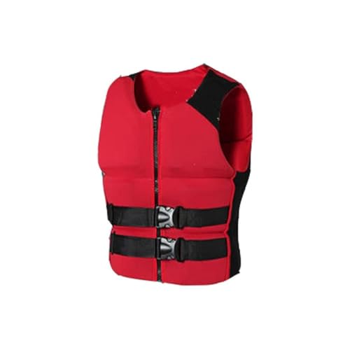 Schwimmweste mit high Auftrieb for Erwachsene, Sicherheitsausrüstung for Wassersport, mit verstellbaren Trägern, for Schwimmen, Kajakfahren, Bootfahren(Red,M) von Generic