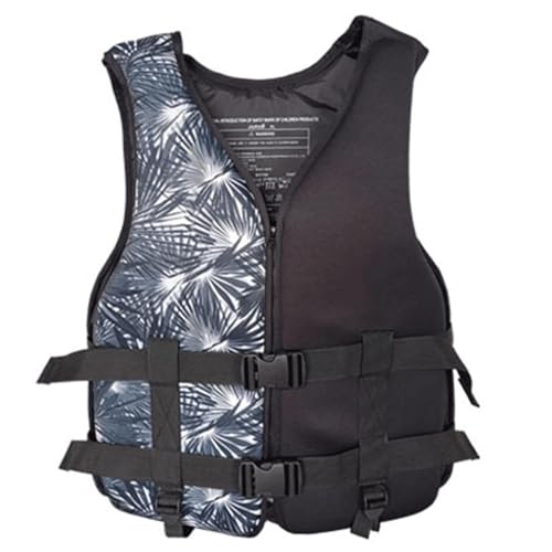 Schwimmweste mit high Auftrieb for Erwachsene, verstellbare Schwimmweste, Sicherheitsausrüstung aus Neopren for Kajakfahren, Schwimmhilfe for Wassersport(Schwarz,L) von Generic
