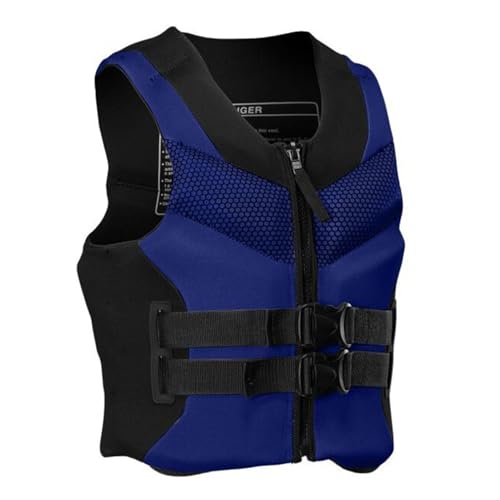 Schwimmweste mit high Auftrieb for Erwachsene, verstellbare Schwimmweste, Sicherheitsausrüstung for Wassersport, for Kajakfahren, Surfen, Rafting(Blue,XXL) von Generic