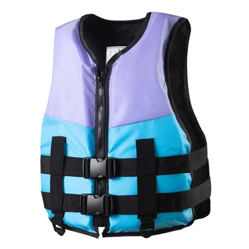 Schwimmweste mit high Auftrieb for Erwachsene, verstellbare Sicherheits-Rettungsweste, for Bootfahren, Kajakfahren, Wassersport(Purple,S) von Generic
