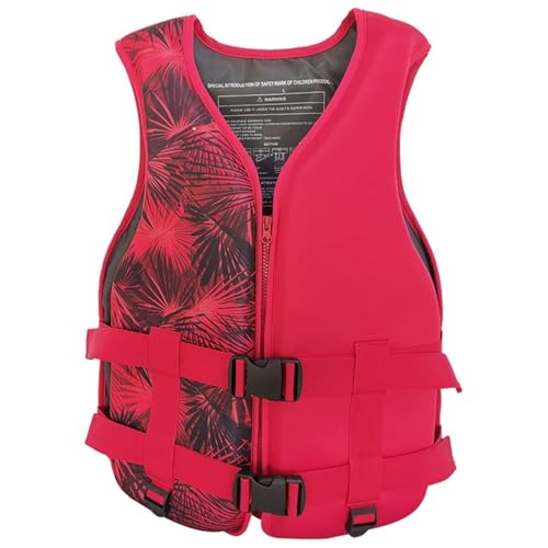 Schwimmweste mit high Auftrieb for Erwachsene, verstellbare Sicherheitsweste, Überlebensausrüstung for Wassersport, Schwimmhilfe for Schwimmen und Bootfahren(Red,L) von Generic