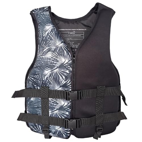 Schwimmweste mit high Auftrieb for Erwachsene, verstellbare Sicherheitsweste, Überlebensausrüstung for Wassersport, Schwimmhilfe for Schwimmen und Bootfahren(Schwarz,XS) von Generic