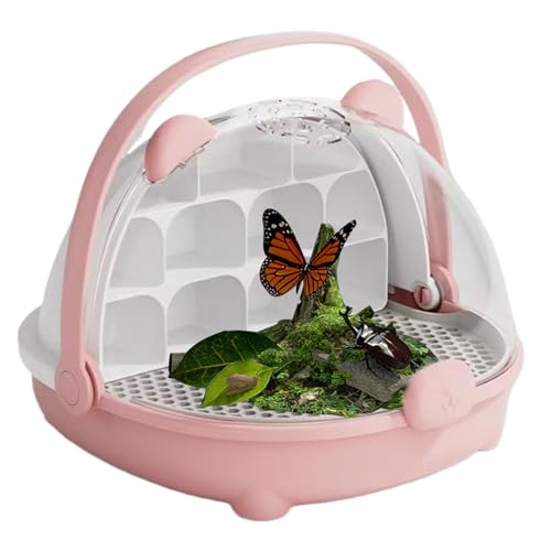 Seidentransportbehälter, Futterbox für Reptilien, transparente tragbare Stromversorgungsbox mit Griff, HAUS PET BEACHTEN SIE A HABITAT CAGE FÜR KUNSTSTOFFE UND SPEICHEN von Generic