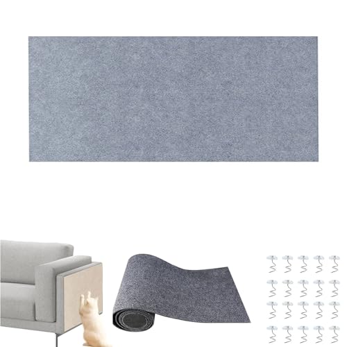 Selbstklebende Katzenkratzmatte, Katzen Kratzmatte, Katzenkratzwand, Kratzbretter Katze, Katzen Kratzschutz, DIY Climbing Cat Scratcher Selbstklebend - Zuschneidbare(Size:40 * 300cm,Color:hellgrau) von Generic
