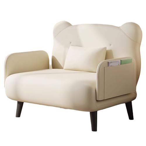 Sessel Mit Schlaffunktion Schlafsofa 3 Konvertierungsmodi Design Mit Erweiterter Sitztiefe Aus Eisenrahmen Schlafsessel Tragkraft: 250kg 70 * 76 * 82CM(White) von Generic