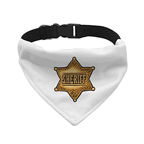 Sheriff Haustier-Halstuch, Polizei-Schal, Halsband – grafisches Hundehalstuch, Größe L Sheriff Haustier-Halstuch, Polizei-Schal, Halsband – grafisches Hundehalstuch, Größe L von Generic