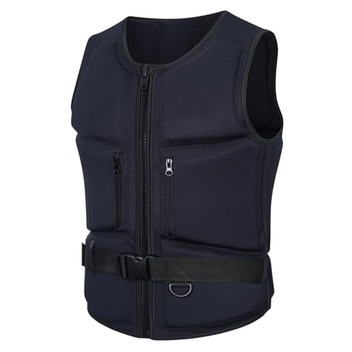Sicherheitsweste mit high Auftrieb for Erwachsene, Neopren-Rettungsweste for Kajaks, Schwimmhilfe for Wassersport, for Angeln, Paddeln, Surfen(Schwarz,M) von Generic