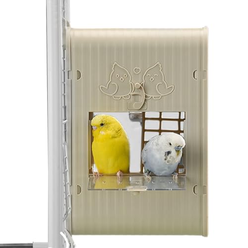 Sittich Nistkasten | Vogel Brut Haus | Geräumige Vogelbeobachtungsbox mit integrierter Leiter für Papageien & Spatzen – Lehrreiche Gartendekoration für draußen von Generic