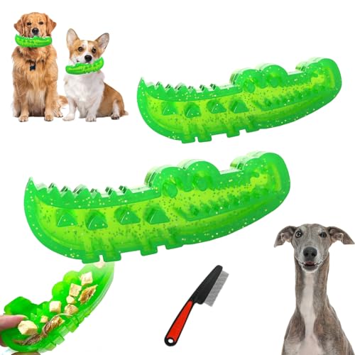 Slow Feed Chew and Fetch Crocodile, Dog Slow Feeder Puzzle Toy, Alligator Dogs Chew Toy for Large, Medium & Small Dogs Teeth Cleaning Chewing Training (Small+Large) von Generic