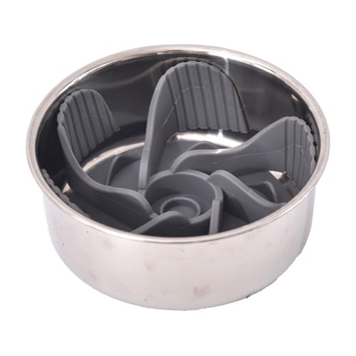 Slow Food Dispenser Hundenapf-Einsatz Dritte Generation Verbesserter stabiler Futternapf (kann zugeschnitten werden) Geeignet für große Hunde und kleine bis mittelgroße Hunde Kompatibel (Silver, 15cm) von Generic