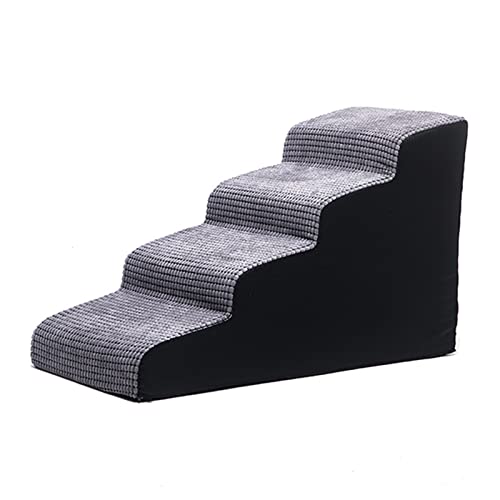 Sofa-Hundetreppe, strapazierfähiger Schaumstoff mit hoher Dichte, Hunderampe für Treppen im Haus für kleine, mittelgroße und große Hunde, Katzen und Haustiere, rutschfeste Unterseite, Grau, Sofa-Hundetreppe, strapazierfähiger Schaumstoff mit hoher Dichte, Hunderampe für Treppen im Haus für kleine, mittelgroße und große Hunde, Katzen und Haustiere, rutschfeste Unterseite, Grau, von Generic