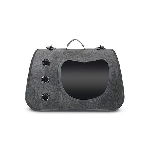 Sommer Katzentransportbox Weichkoffer, Kabinentauglich Für Auto Zusammenklappbar Ausbruchsicher Mit Lüftungsgittern Für Katzen bis 13Ib(Black) von Generic