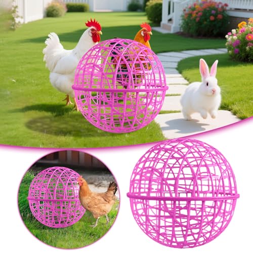 Sphärische Mobile Huhn Rolling Circular Chicken Cage Kaninchen Running Net Pet Cage Outdoor Farm Cjw725 (C, One Size) von Generic