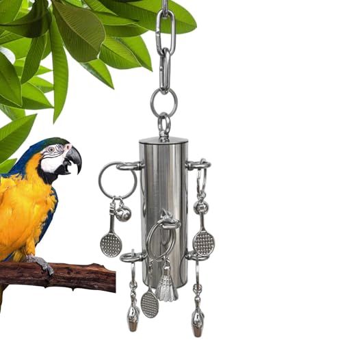 Spielzeug für Papageien, Vogel aus Edelstahl, mit Glocke, Spielzeug aus Edelstahl mit Glocke, Vogelkäfig-Spielzeug Spielzeug für Papageien, Vogel aus Edelstahl, mit Glocke, Spielzeug aus Edelstahl mit Glocke, Vogelkäfig-Spielzeug von Generic