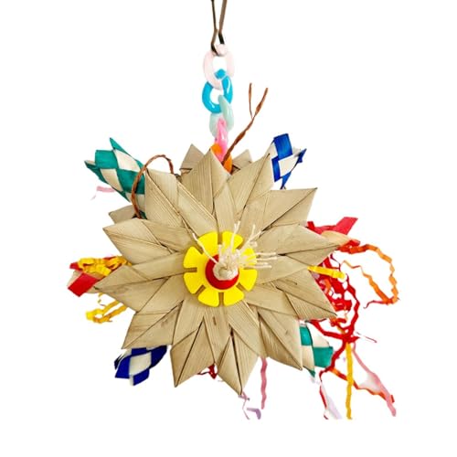 Spielzeug für Papageienhäcksler Spielzeug Shredder Futter Spielzeug - Palm Fronda Natural Bird Birding Toys - Bunte Futterzubehör für Parrot für geflochtene Papageien Spielzeug für Papageienhäcksler Spielzeug Shredder Futter Spielzeug - Palm Fronda Natural Bird Birding Toys - Bunte Futterzubehör für Parrot für geflochtene Papageien von Generic