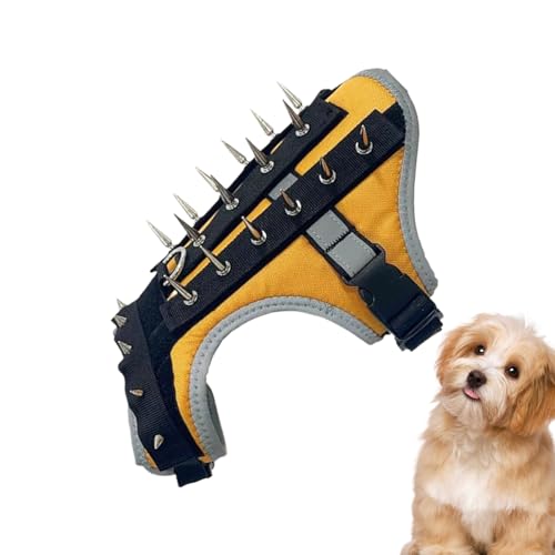 Spiked Dog Vest-Reflektierender Kojoten-bewährter Kabelbaum Mit Pünnungsbeständigen Spikes | Hochleistungs -Angriffspräventionsausrüstung, Schützende Äußere Schicht Für Welpen Und Hunde - Ideal Für Wa von Generic