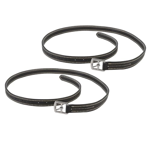 Steigbügel Humpelgurte, Mikrofaser -2PCS -Reitbügelgurt Zum Training (Black) von Generic