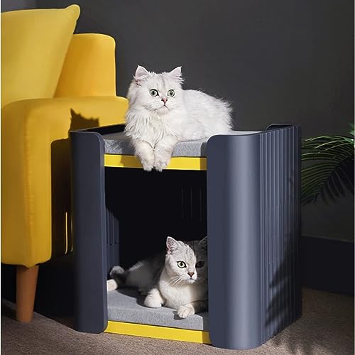 Stilvolle und geräumige Katzentoilette für mehrere Katzen – gemütliche Höhle – Katzenbetten – ideal für bis zu 9 kg Haustiere – verstecktes Katzenmöbel, das auch als Katzenraum und Hundebox dient von Generic
