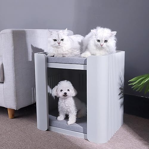 Stilvolle und geräumige Katzentoilette für mehrere Katzen – verstecktes Katzenmöbel, das auch als Katzenraum und Hundebox dient, versteckt perfekt die Katzentoilette – Ihr Zuhause wird mit dieser von Generic