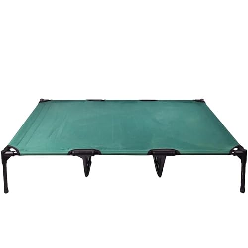 Strapazierfähiges Hundebett aus Oxford-Stoff mit erhöhtem Metallrahmen für den Außenbereich, geeignet für drinnen, draußen, auf dem Rasen,(Green2,S:60x45.5x16CM) von Generic