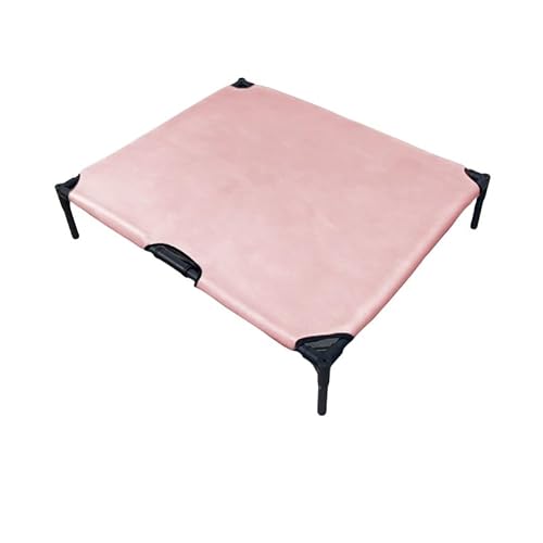 Strapazierfähiges Hundebett aus Oxford-Stoff mit erhöhtem Metallrahmen für den Außenbereich, geeignet für drinnen, draußen, auf dem Rasen,(Pink,XL:122x91x17CM) von Generic